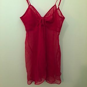 Victoria’s Secret sheer red babydoll chemise